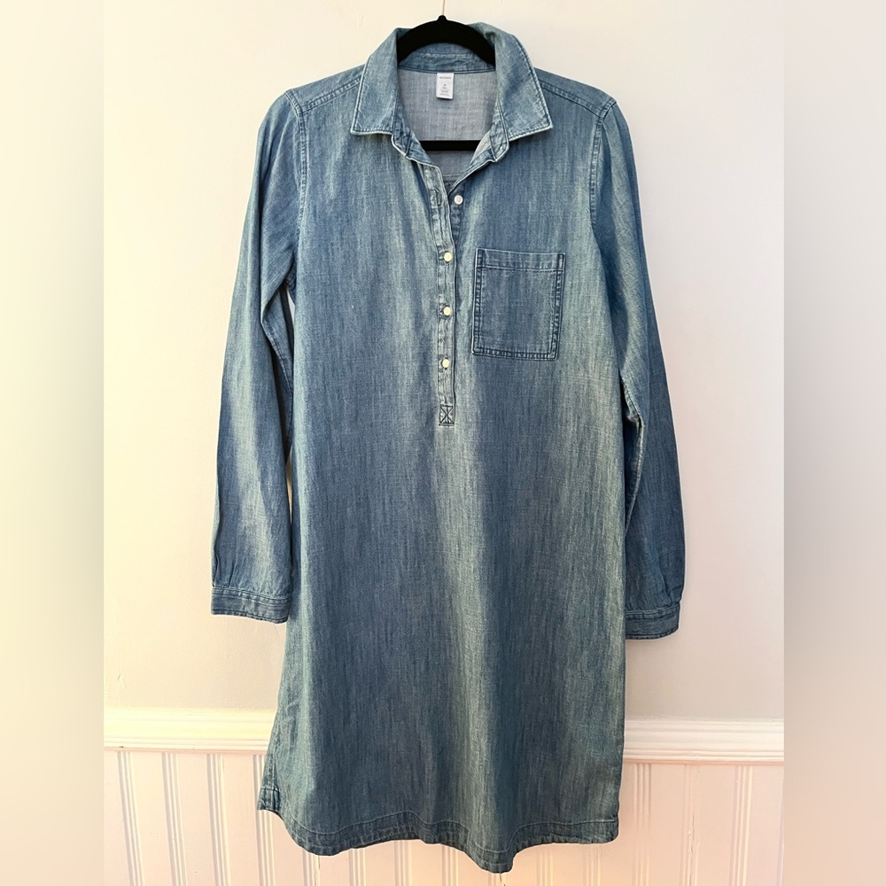 Old Navy Denim Shirtdress, Size Medium Tall